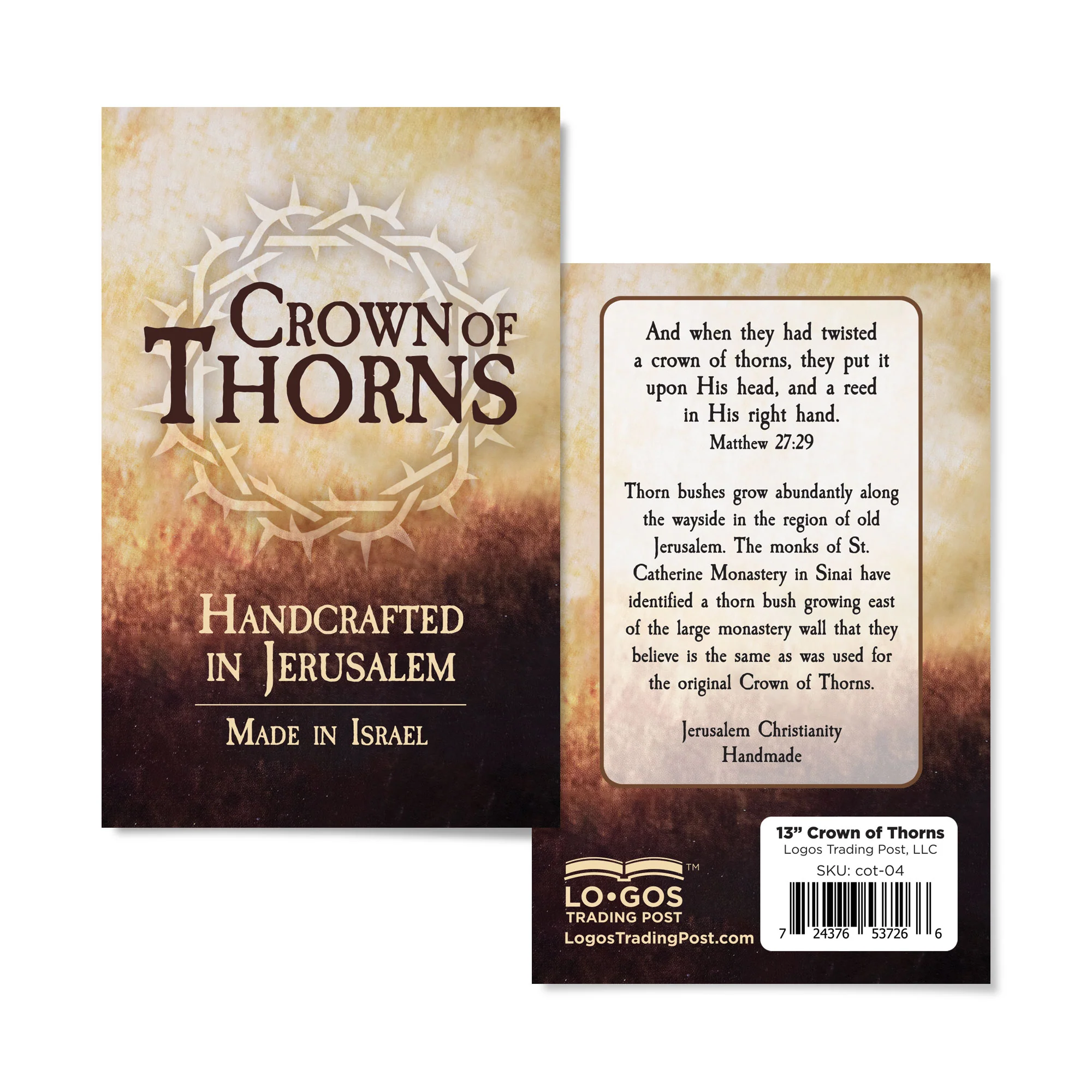 13" Crown of Thorns with Purple Cloth - Image 3