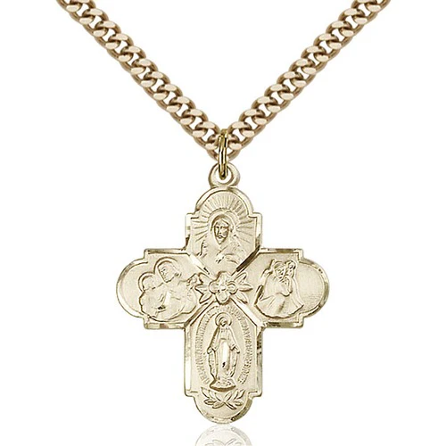 14kt Gold Filled 4-Way Pendant 1 X 7/8"