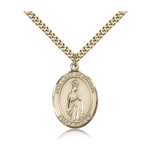 14kt Gold Filled Our Lady of Fatima Pendant w/ chain