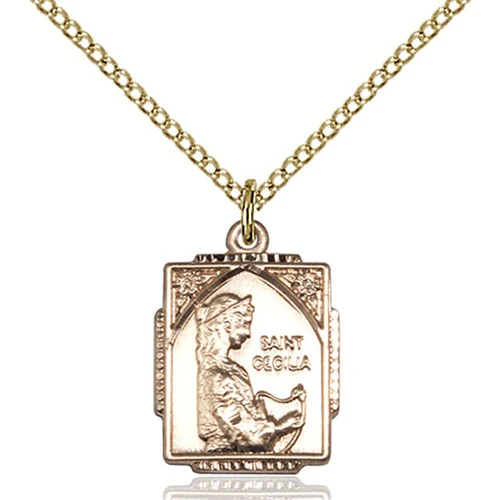 14kt Gold Filled St. Cecilia Pendant