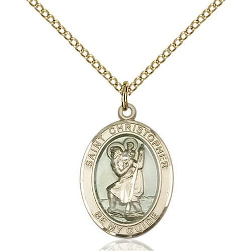 14kt Gold Filled St. Christopher Pendant - 2509507