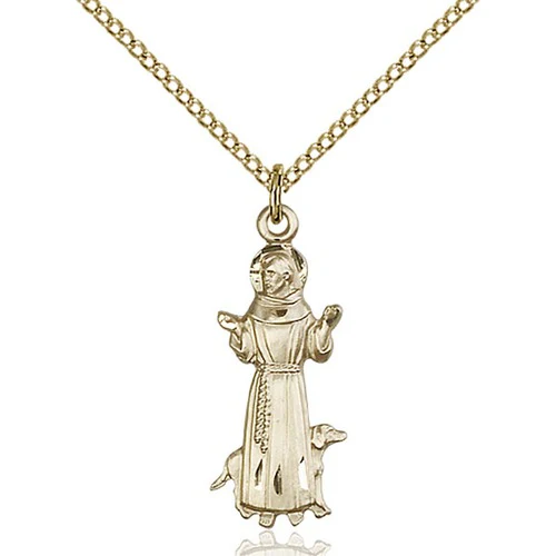 14kt Gold Filled St. Francis Pendant - 2507675