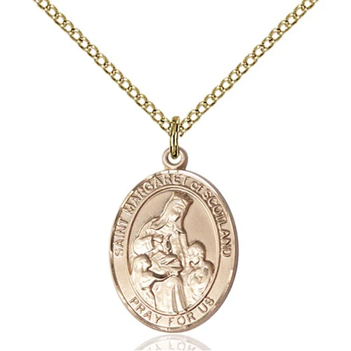 14kt Gold Filled St. Margaret of Scotland Pendant