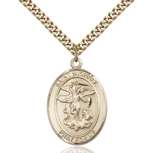 14kt Gold Filled St. Michael / Paratrooper Pendant w/ chain