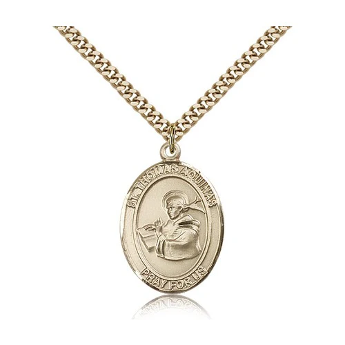 14kt Gold Filled St. Thomas Aquinas Pendant w/ chain