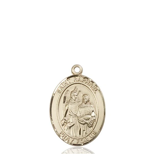 14kt Gold St. Raphael the Archangel Medal