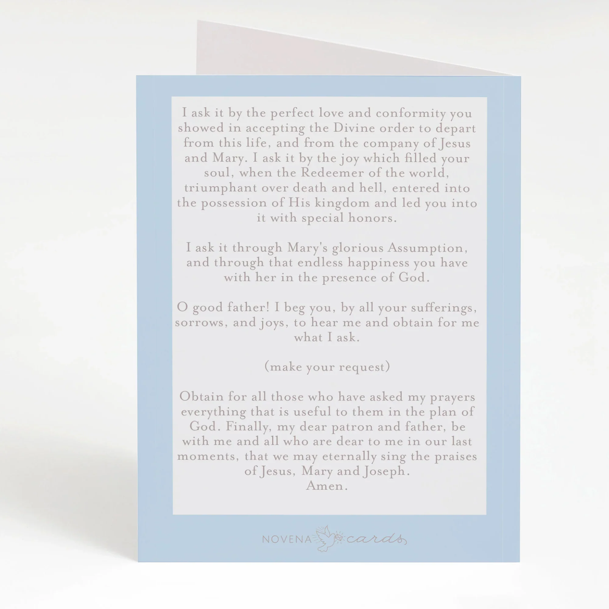 30 Day St. Joseph Novena Folded Prayer Card - Image 3