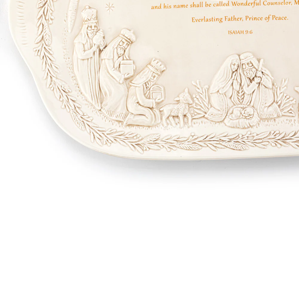 A Child is Born Nativity Platter - 18" - Image 3