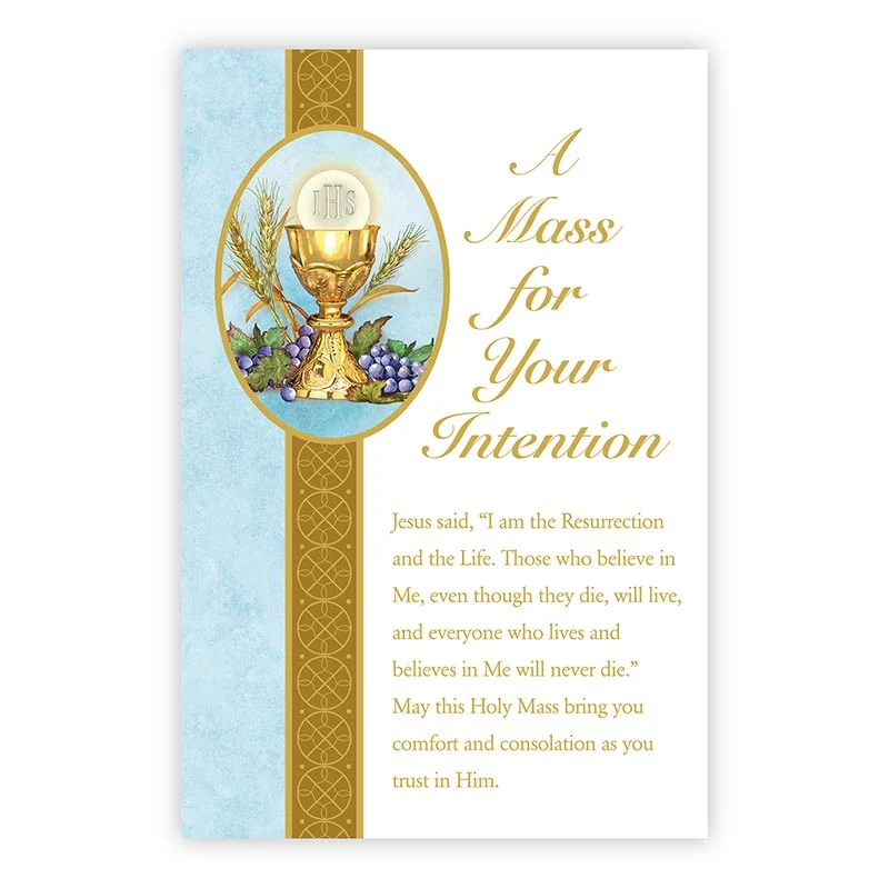 A Mass For Your Intention Sympathy Greeting Card