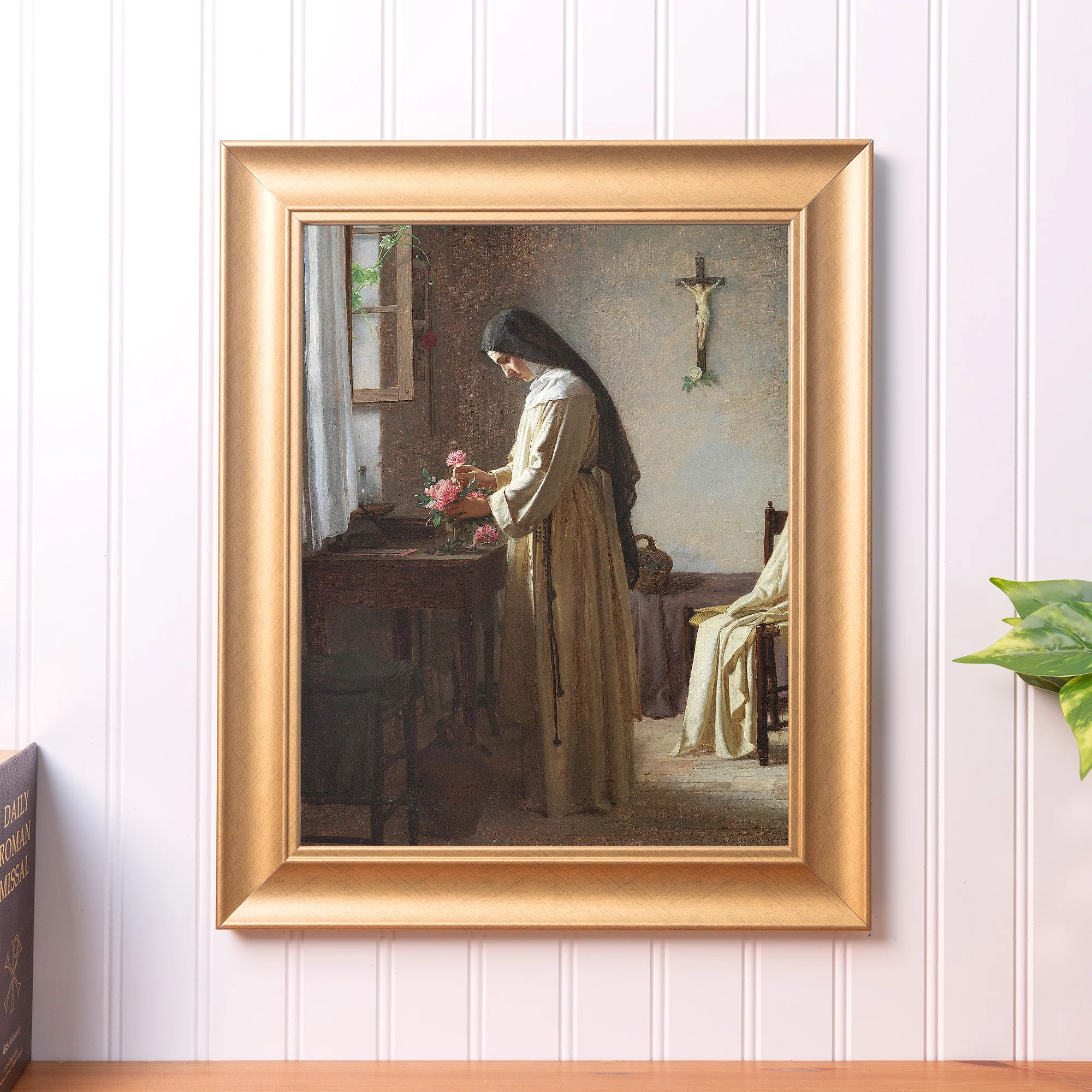 A Nun at Morning Gold Framed Art Print - Multiple Sizes - Image 4