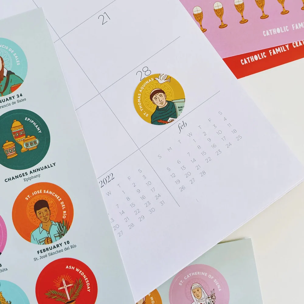 A Year of Catholic Stickers - 360+ Calendar Stickers - Image 2