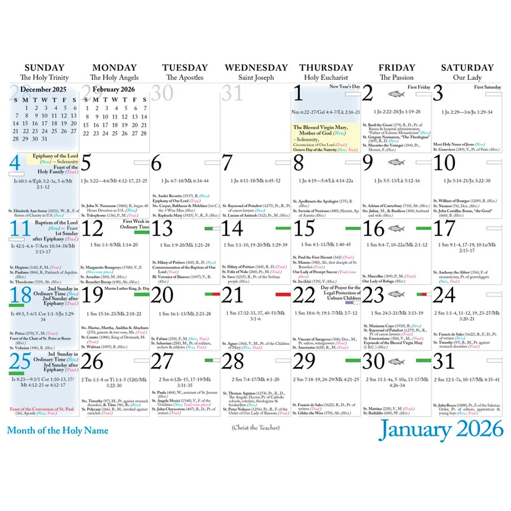 A Year of Icons & Medieval Art 2026 Catholic Liturgical Calendar - Image 2