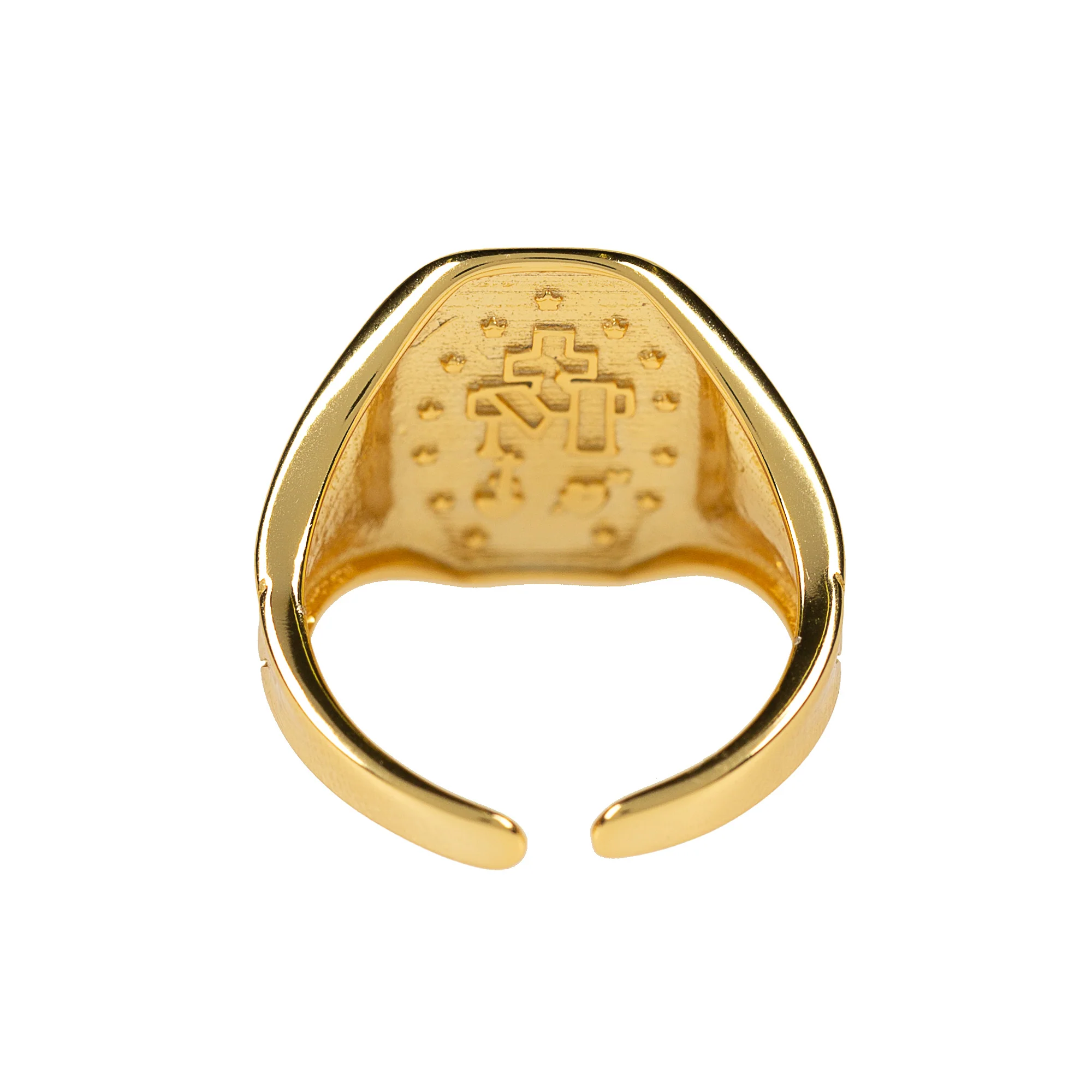 Adjustable Holy Mary Vintage Signet Ring - Silver or Gold