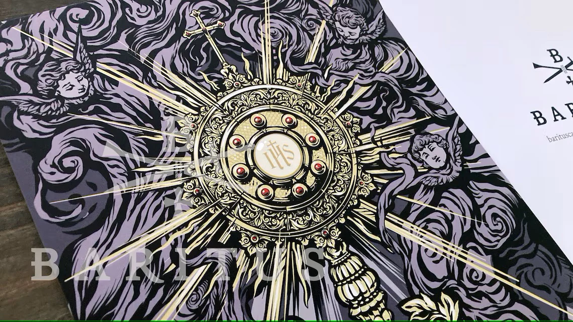Adoration Monstrance Unframed Print - 8.5" x 11"