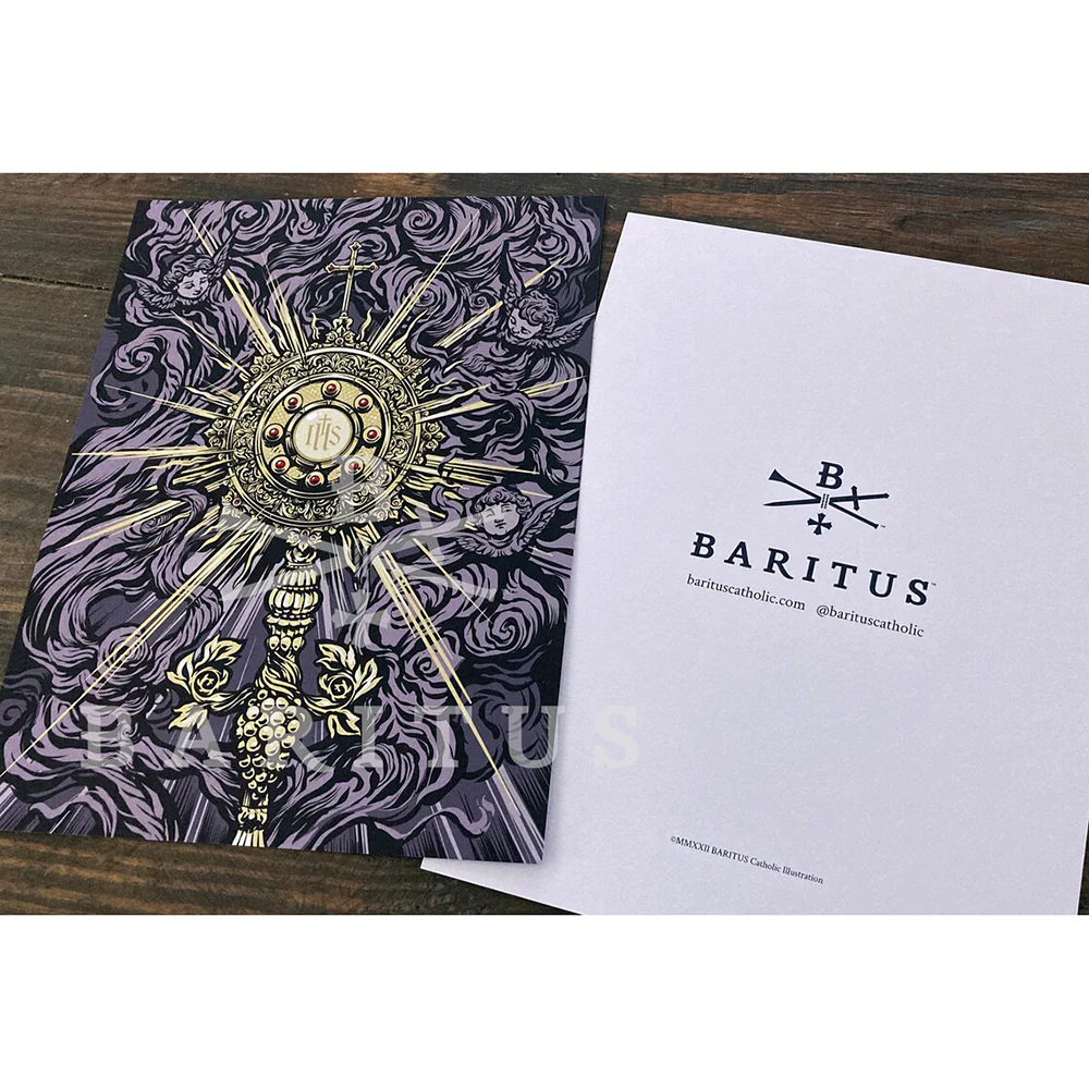 Adoration Monstrance Unframed Print - 8.5" x 11" - Image 2