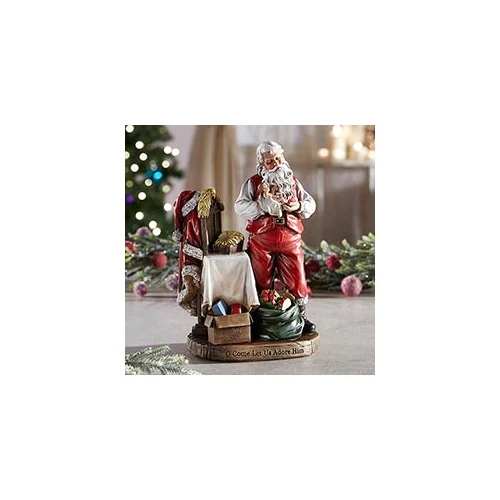 Adoring Santa Figurine - Image 3