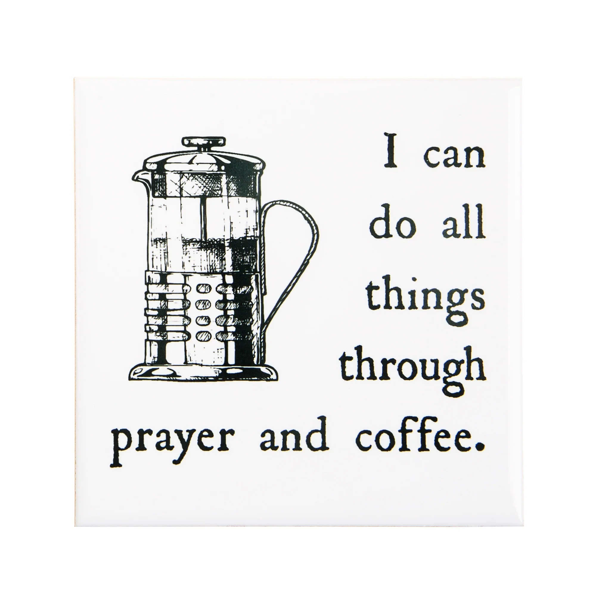 All Things With Prayer & Coffee Coaster - Image 2
