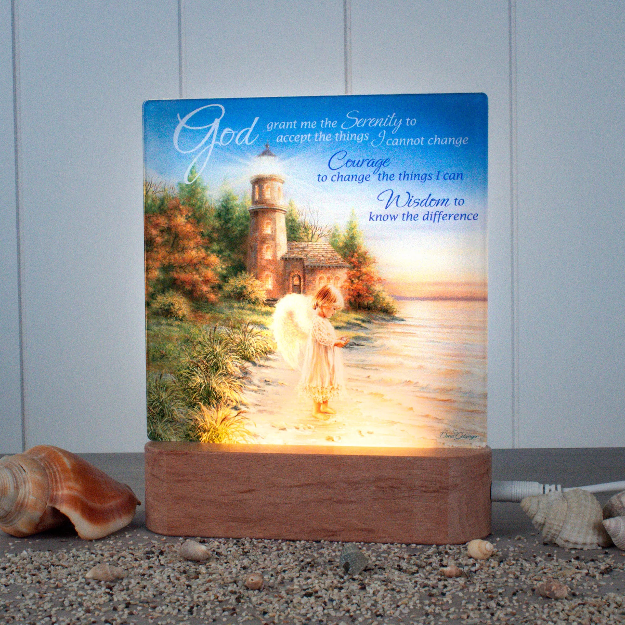 Angel Serenity Prayer LED Nightlight
