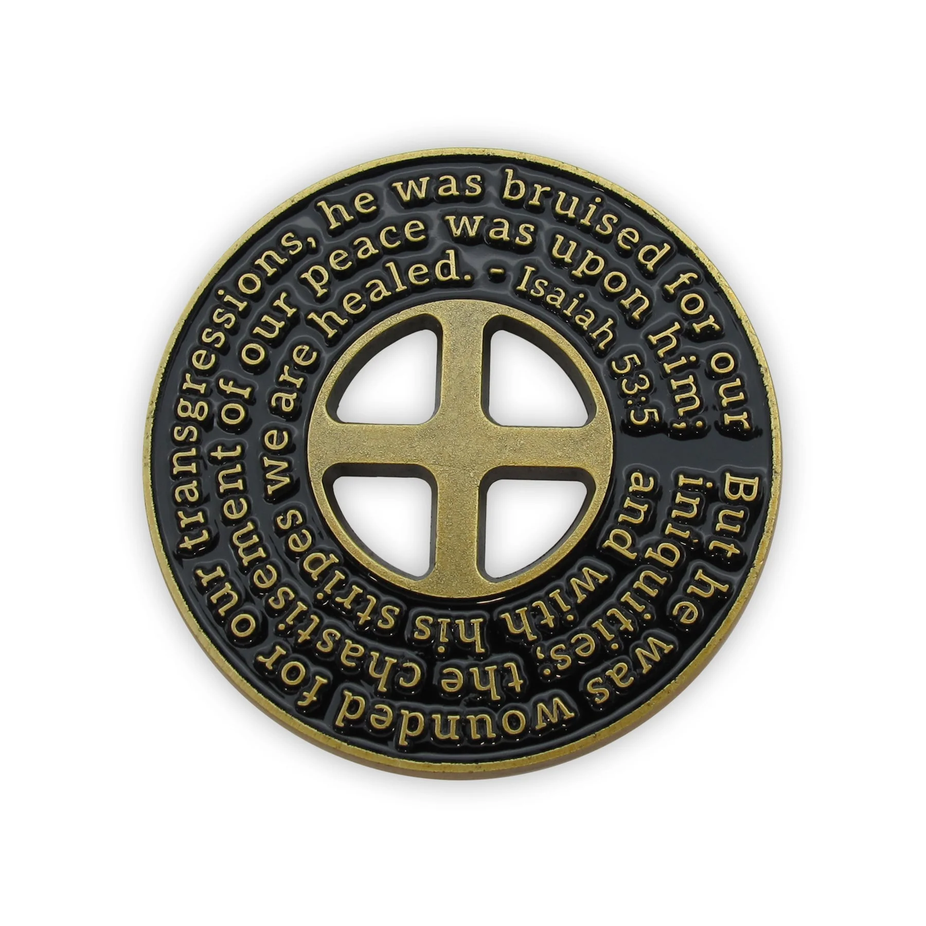 Antique Gold Crown of Thorns Pocket Token - Image 3