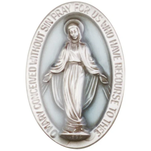 Antique Silver Miraculous Visor Clip