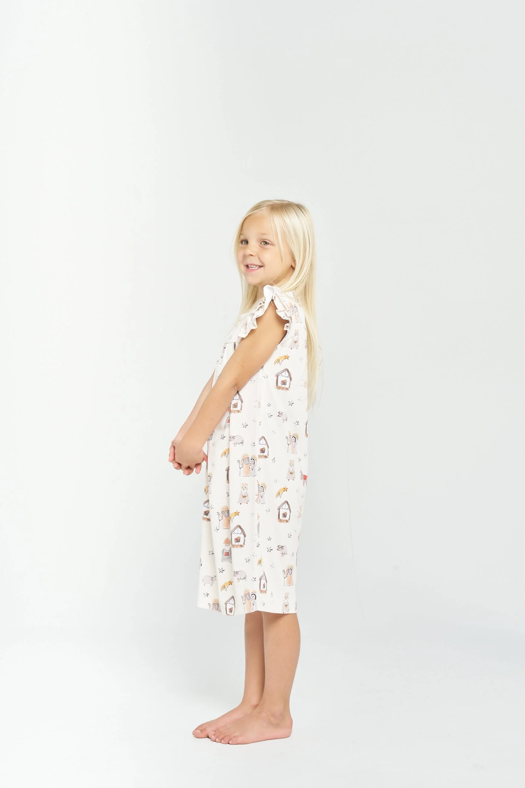 Away in a Manger PJ Girls Nightgown Polyester - Image 3