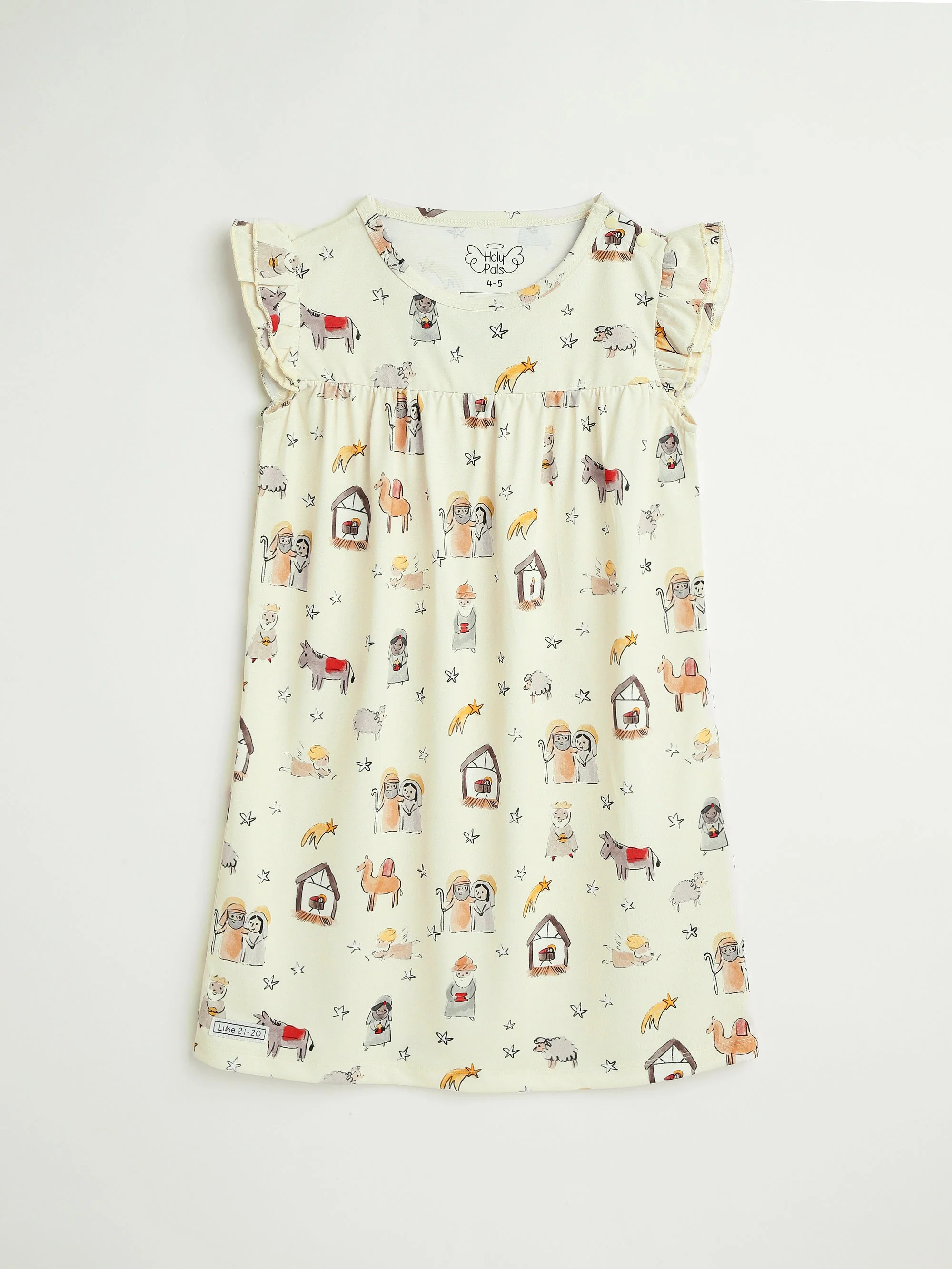 Away in a Manger PJ Girls Nightgown Polyester - Image 6