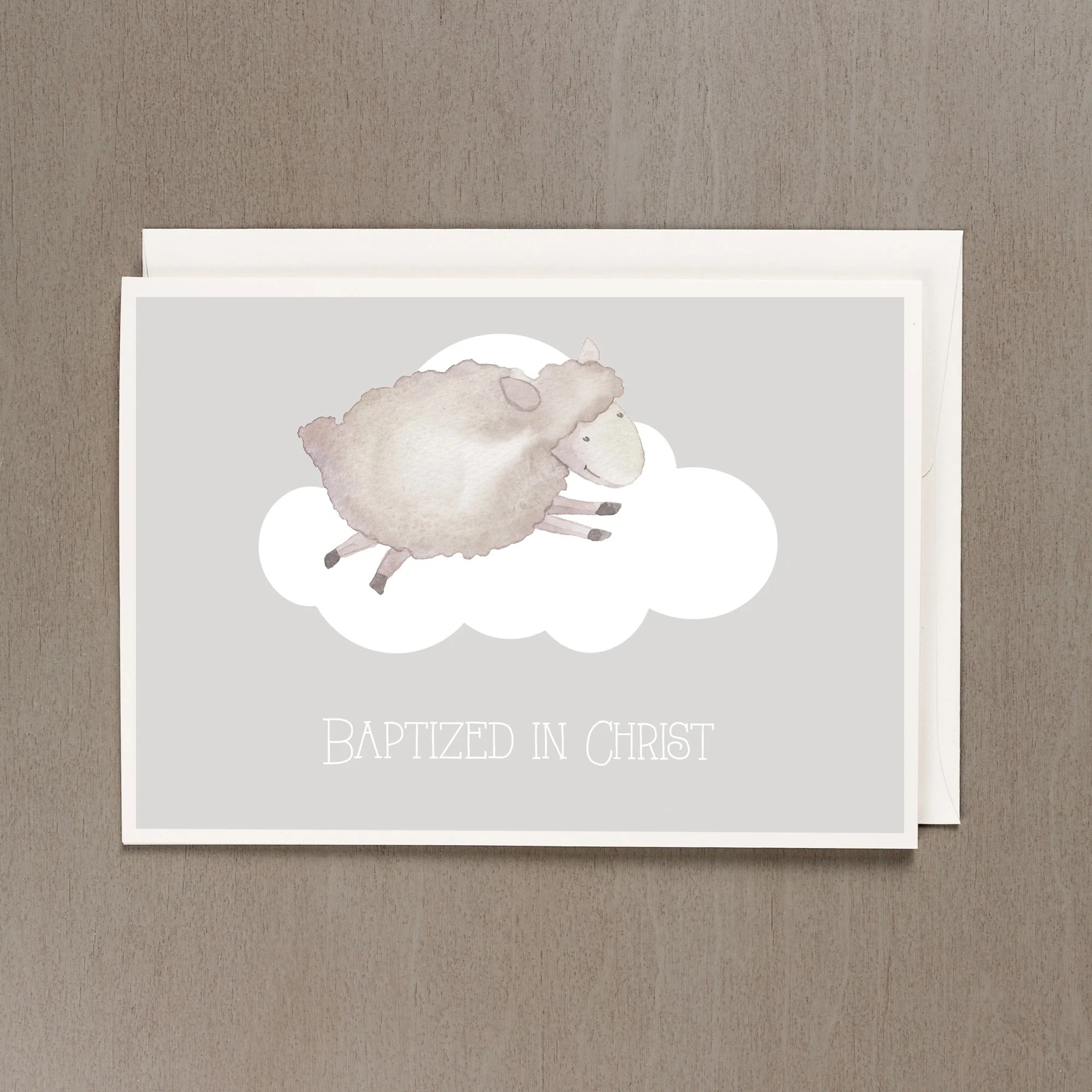 Baptism Little Lamb Card w/ Envelope - Image 2