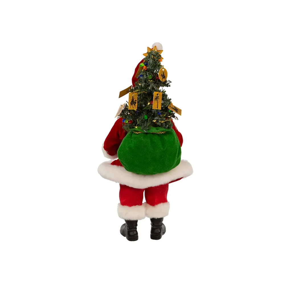 Battery Operated LED Santa Holding Nativity Scene - 13" - Image 4