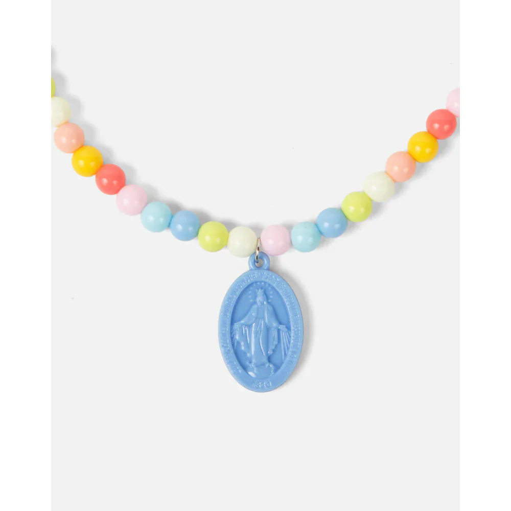 Be A Heart Children's Plastic Miraculous Medal Necklace - Image 2