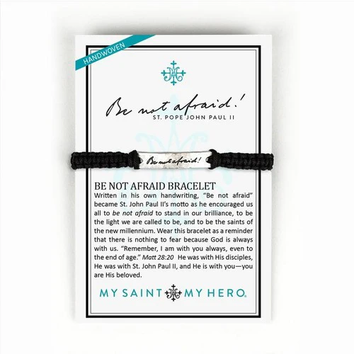 Be Not Afraid Handwritten Bracelet in Silver