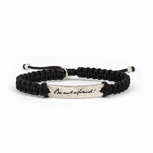 Be Not Afraid Handwritten Bracelet in Silver - Image 2