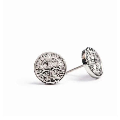 Benedictine Cross Stud Earring - Image 2