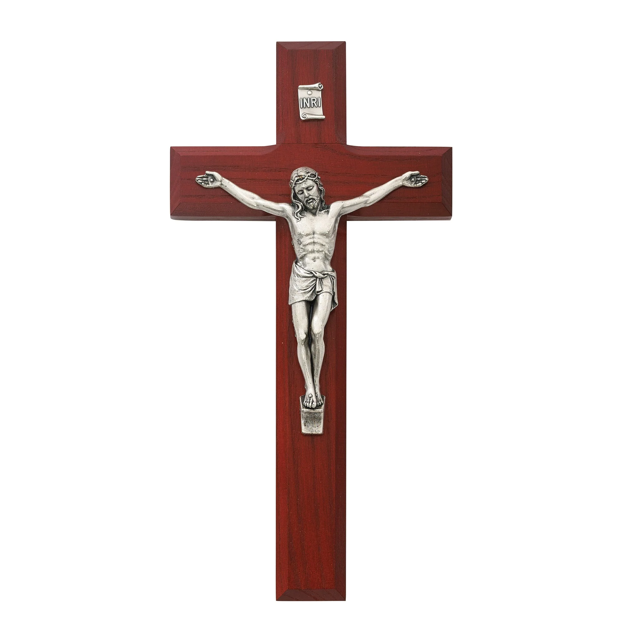 Beveled Cherry Crucifix 7