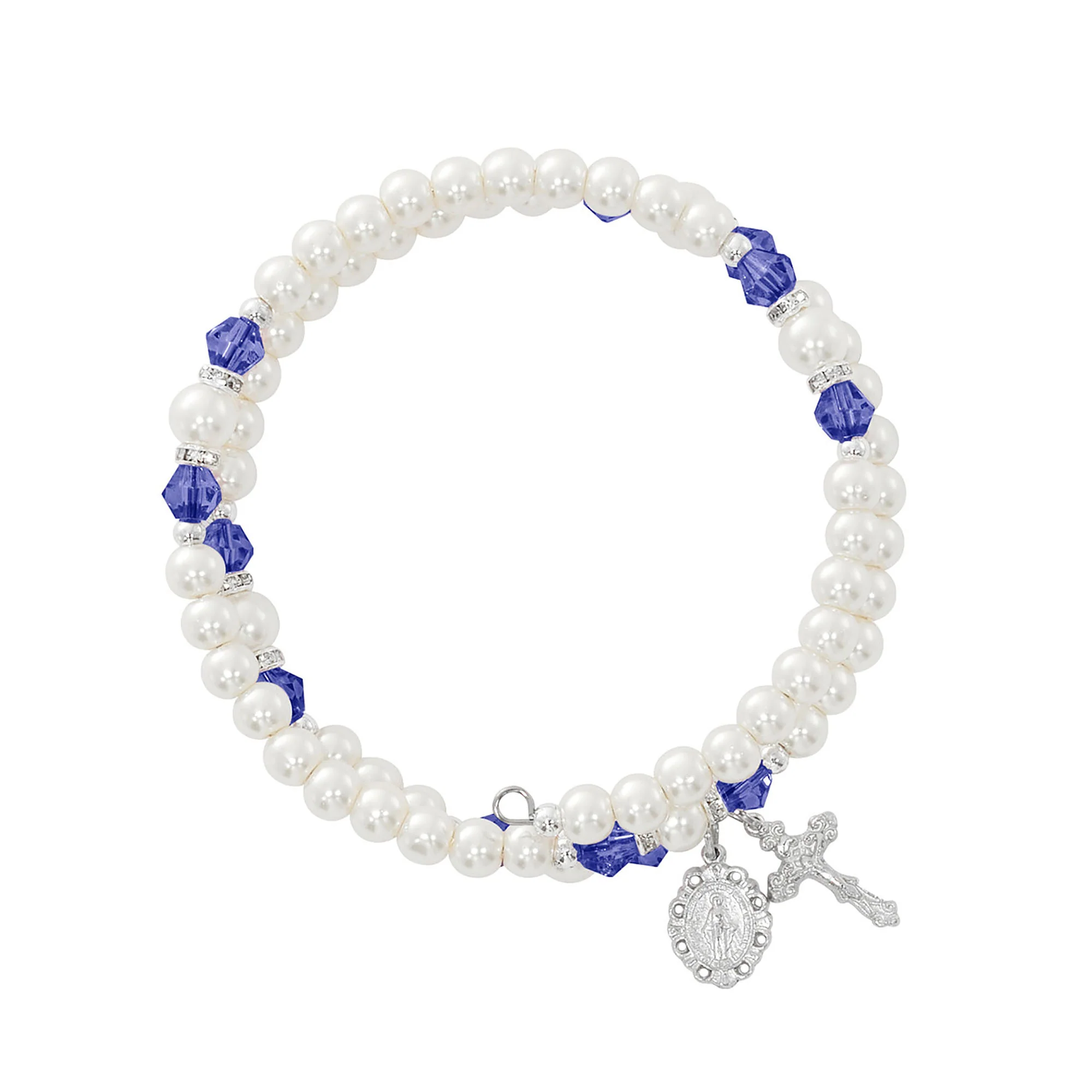 Birthstone & Pearl Rosary Wrap Bracelet - Multiple Birthstones - Image 3