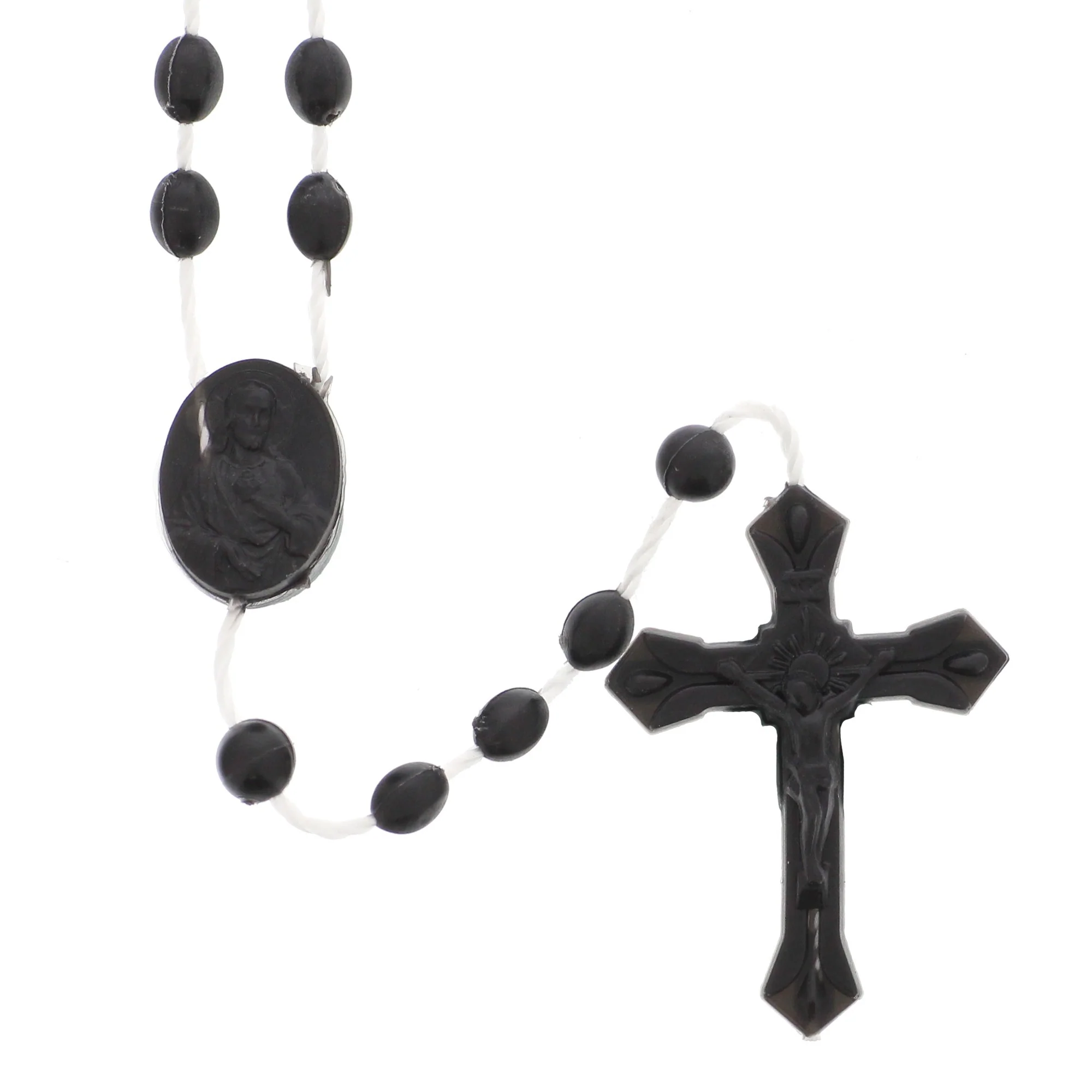 Black Plastic Rosaries - Package of 100 - Image 2