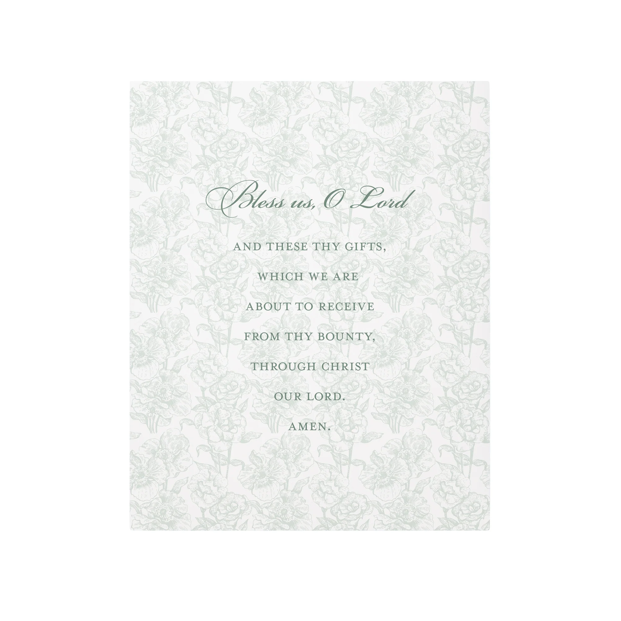 Bless Us O Lord Toile Art Plaque - 10"