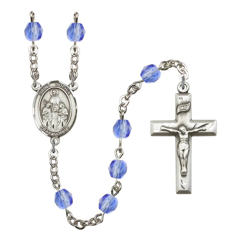 Bliss St. Sophia Blue September Rosary 6mm