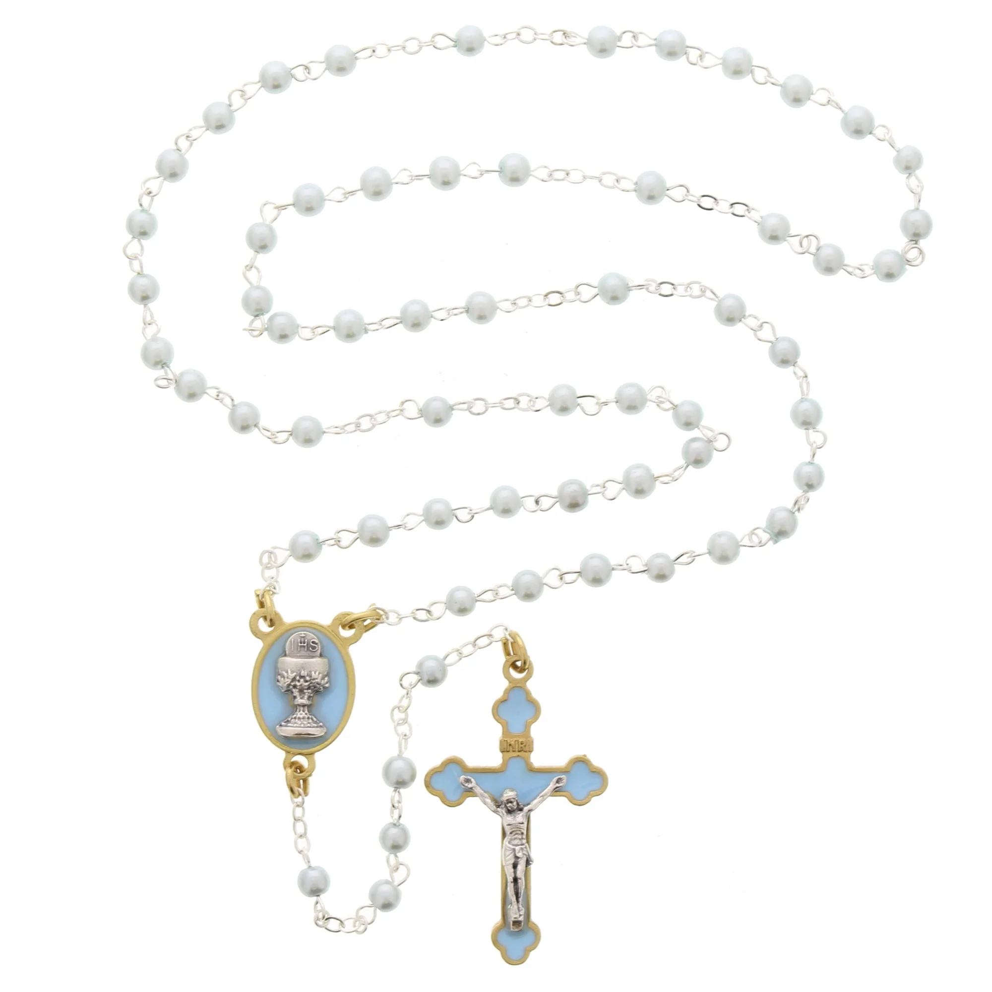 Blue First Communion Rosary & Medal - Gift Set - Image 2