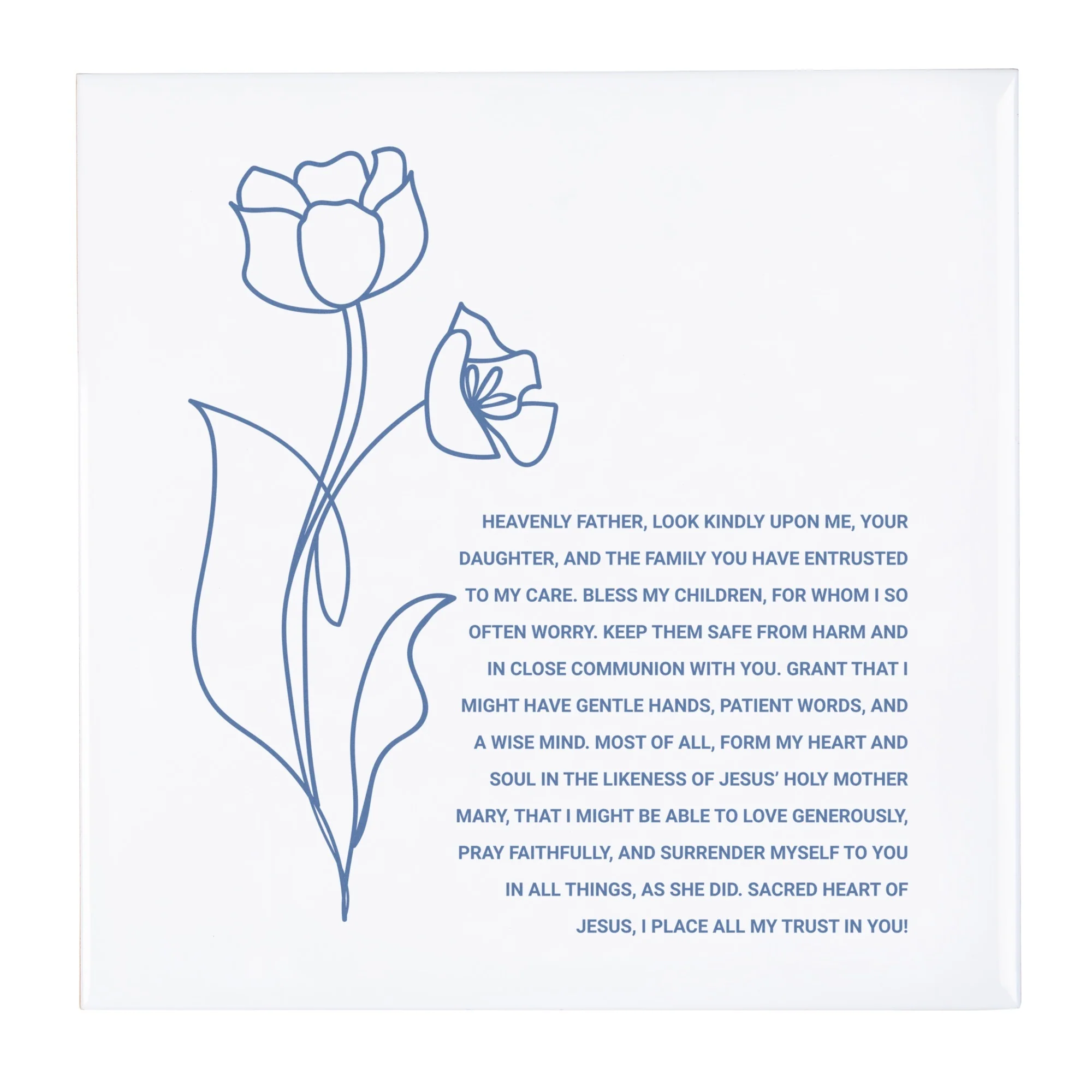 Blue Flower Mother's Day Tile - Image 2