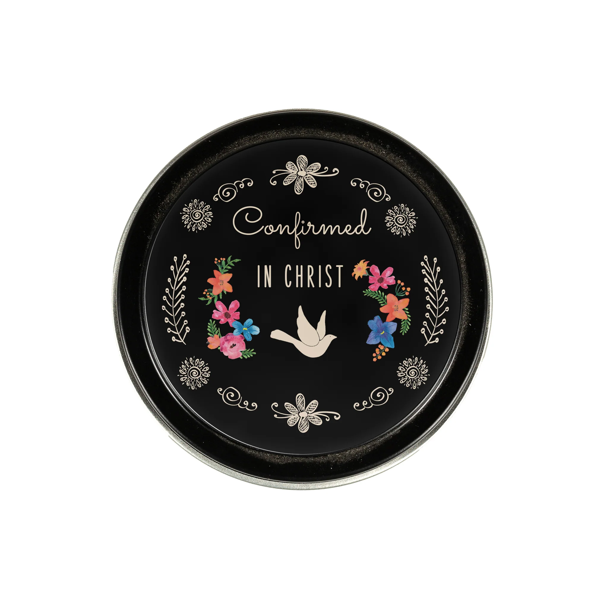 Boho Floral Confirmation Candle Tin