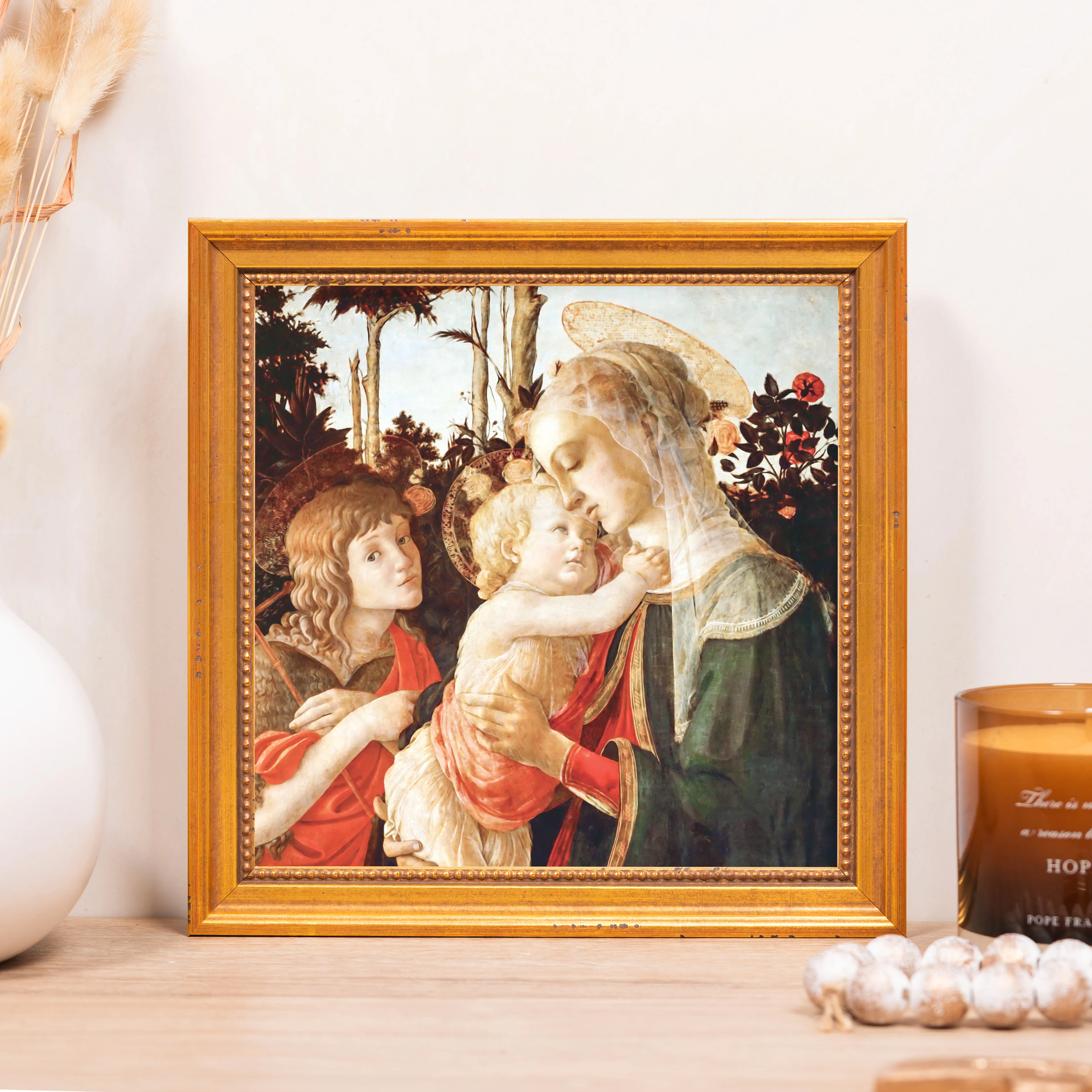 Botticelli Madonna Child Framed Canvas - Sacred Mini Collection - Image 4