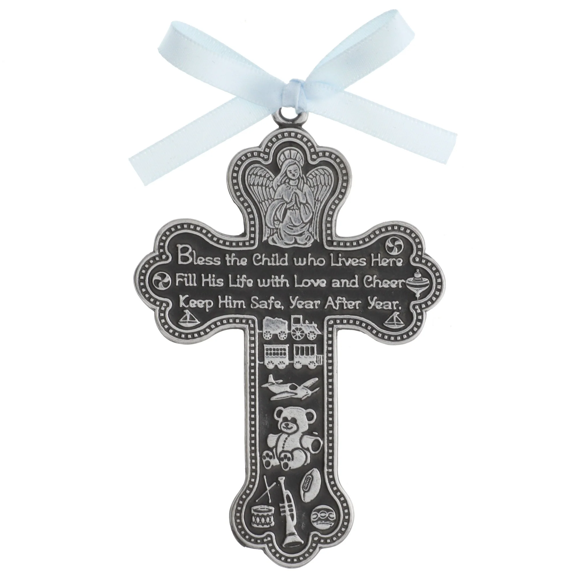 Boy's Guardian Angel Crib Cross