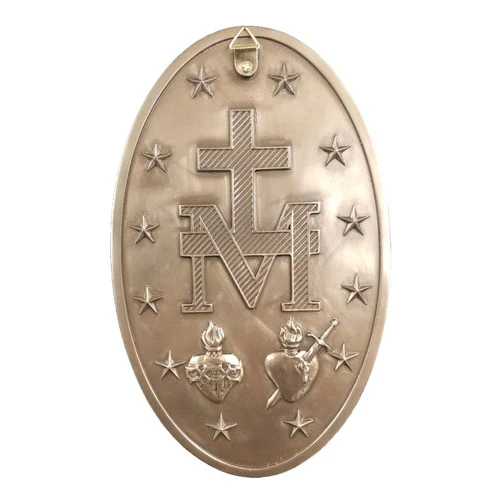 Bronze Style Miraculous Medal Wall Plaque - 8" - Image 4