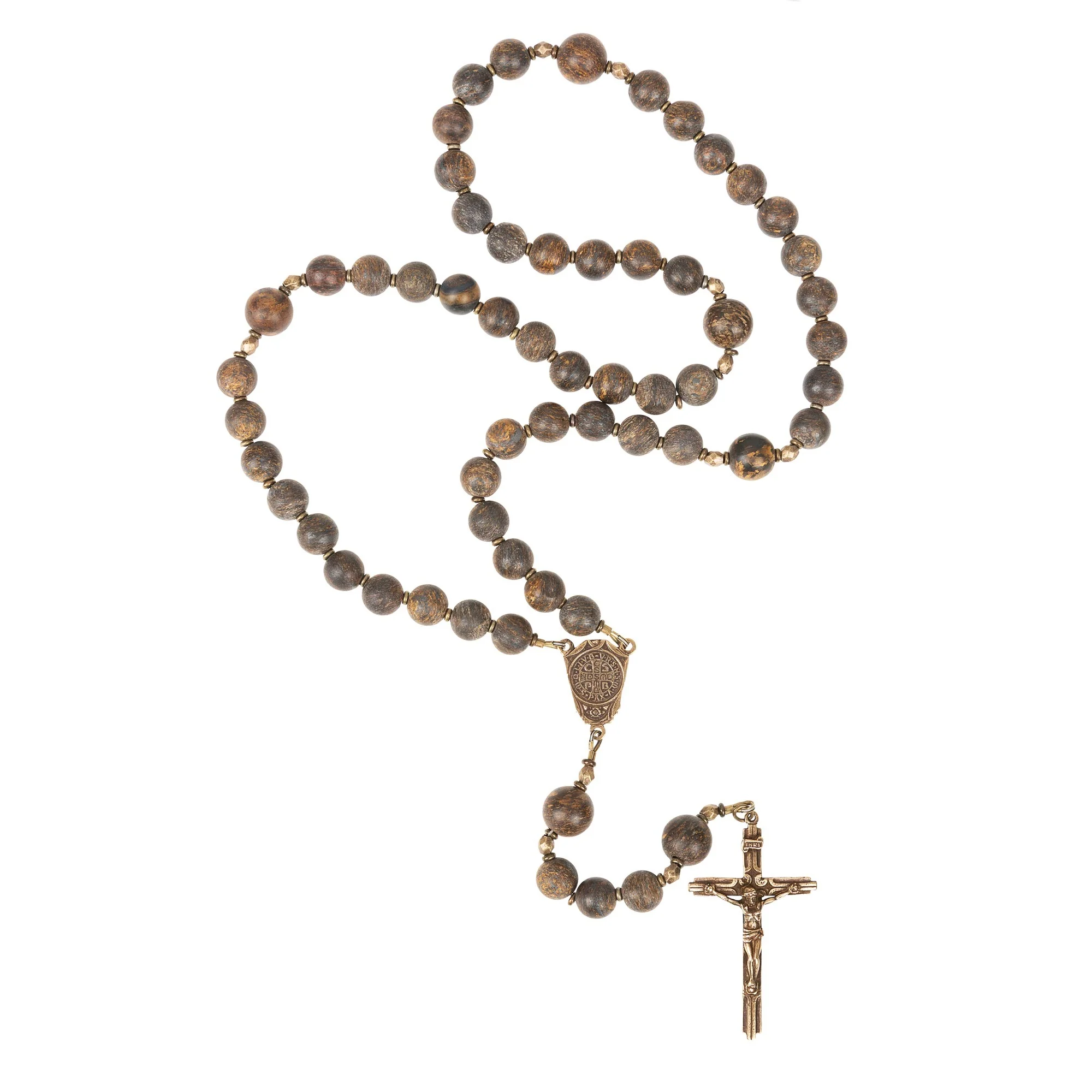 Bronzite St. Benedict Rosary - Image 3