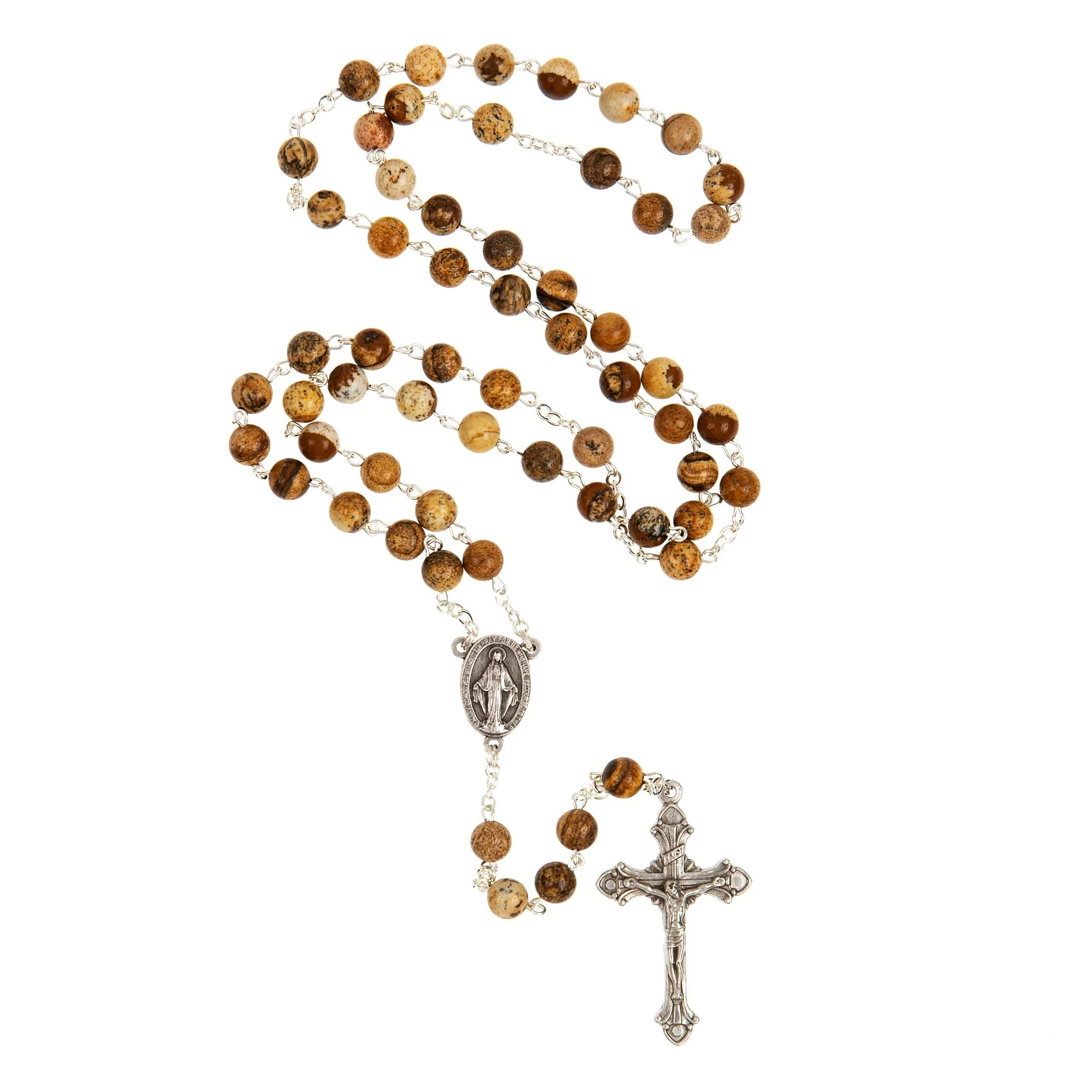 Brown Jasper Bead Rosary - Image 2