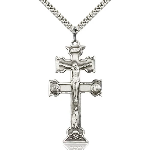 Caravaca Crucifix Pendant, Bliss, Sterling Silver