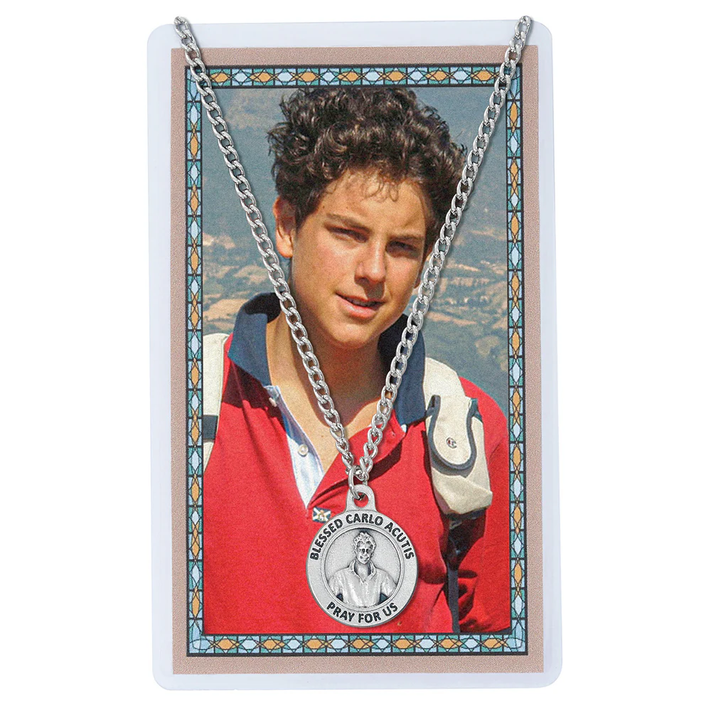 Carlo Acutis Prayer Card & Medal Set