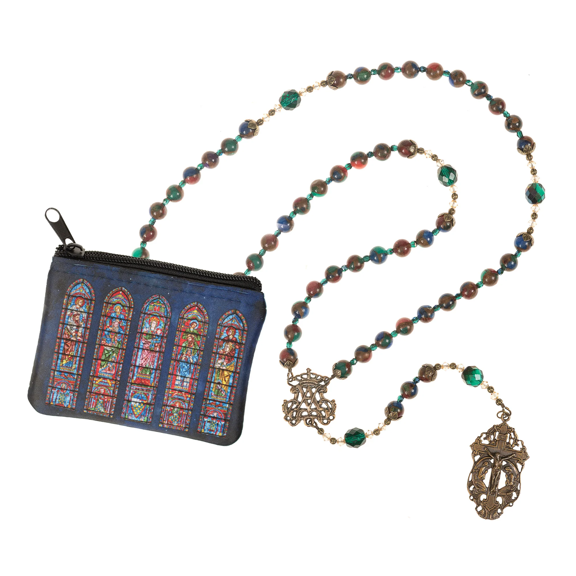 Cathedral Stained Glass Rosary Set - Image 2