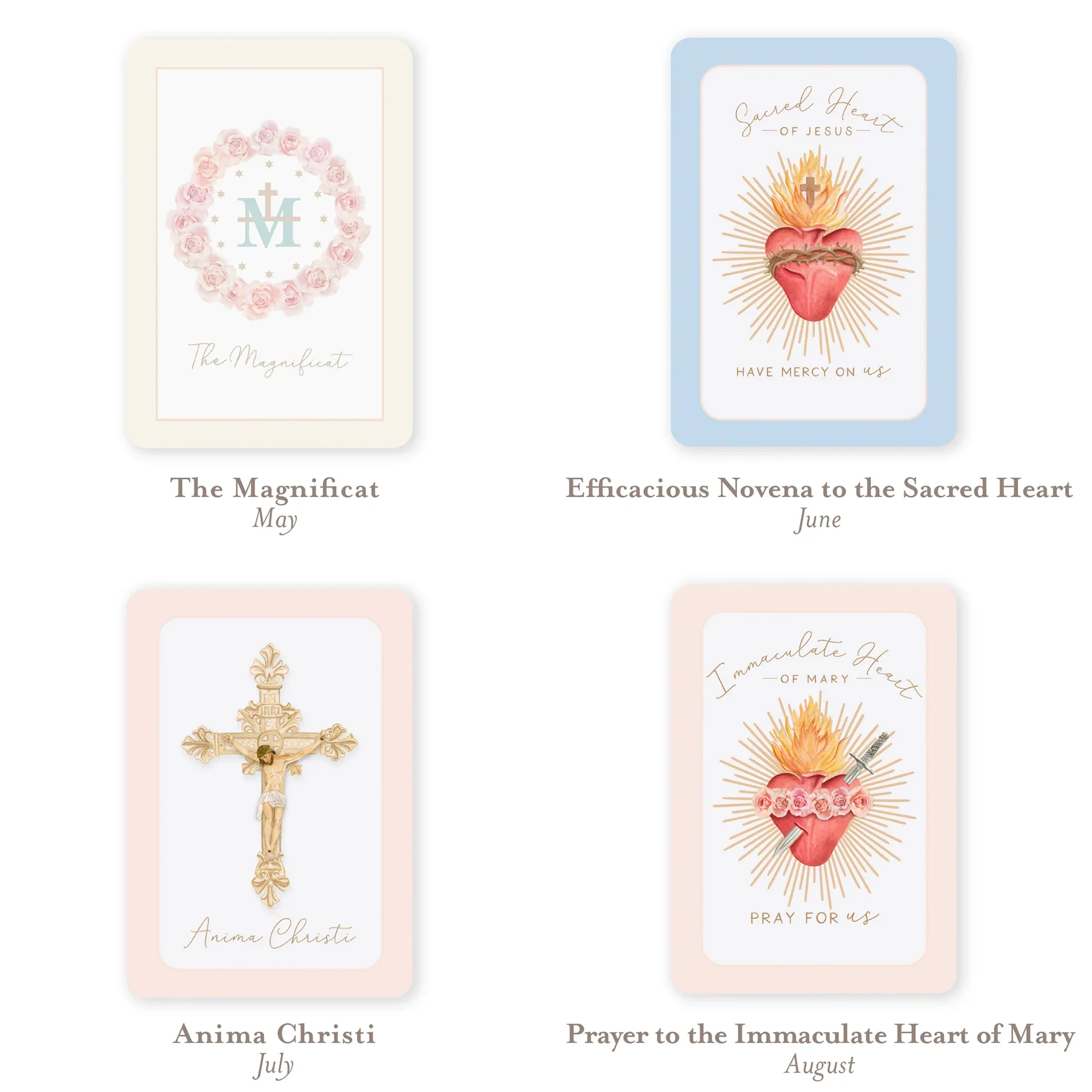 Catholic Monthly Devotions Prayer Card Bundle (12 Cards) - Image 3
