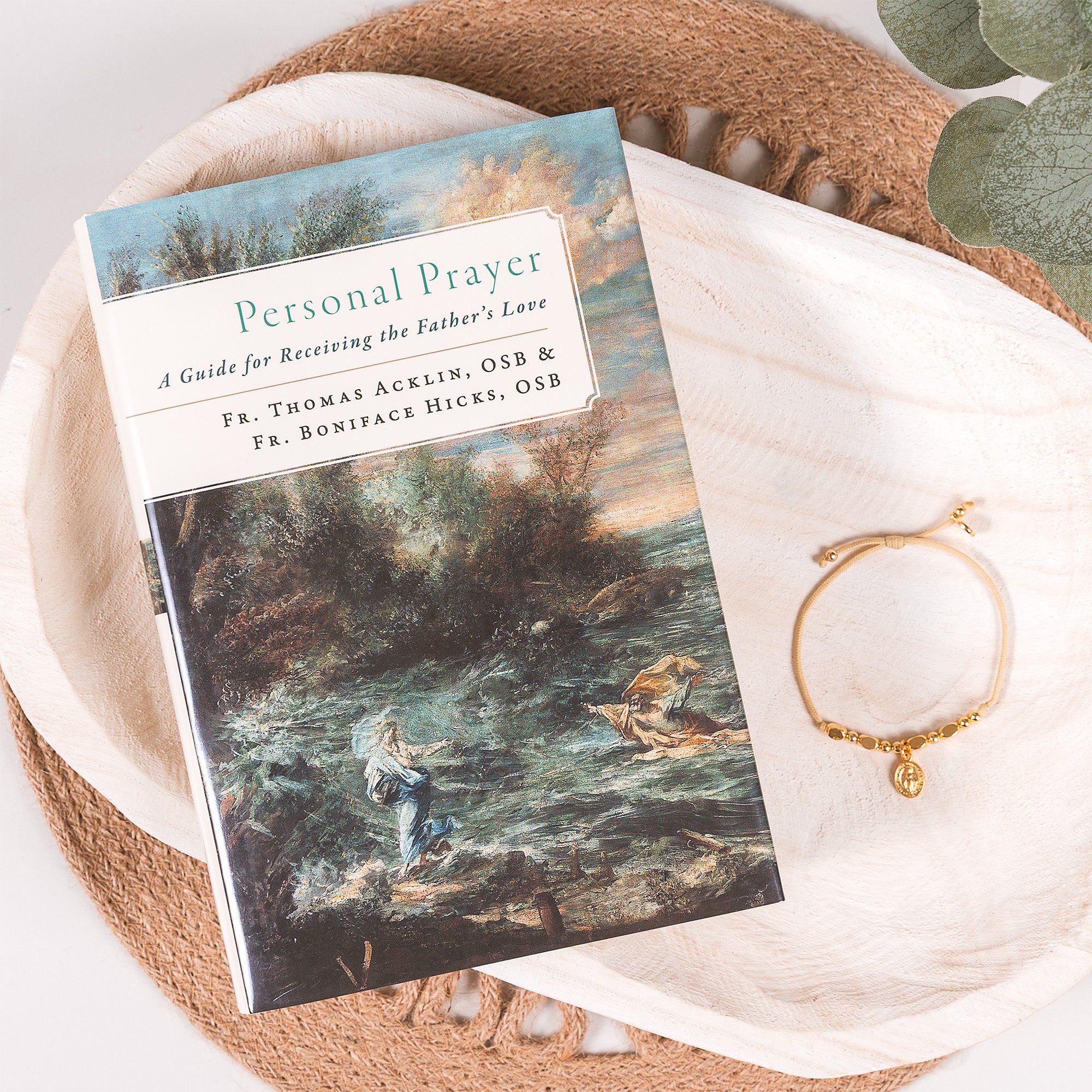 Catholic Prayer Gift Set – Gold Miraculous Medal Bracelet & Personal Prayer Book